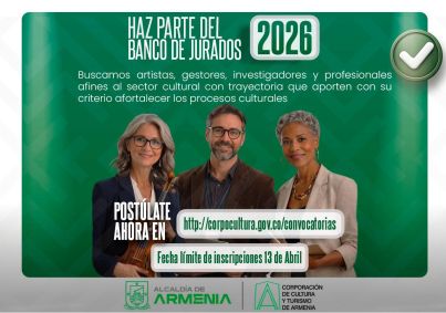 Corpocultura amplía plazo para el Banco de Jurados 2026