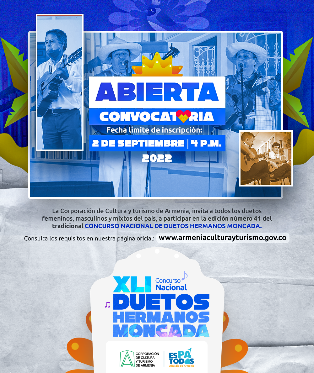 Afiche de ¡Estamos listos para la versión 41° del Concurso Nacional de Duetos Hermanos Moncada!