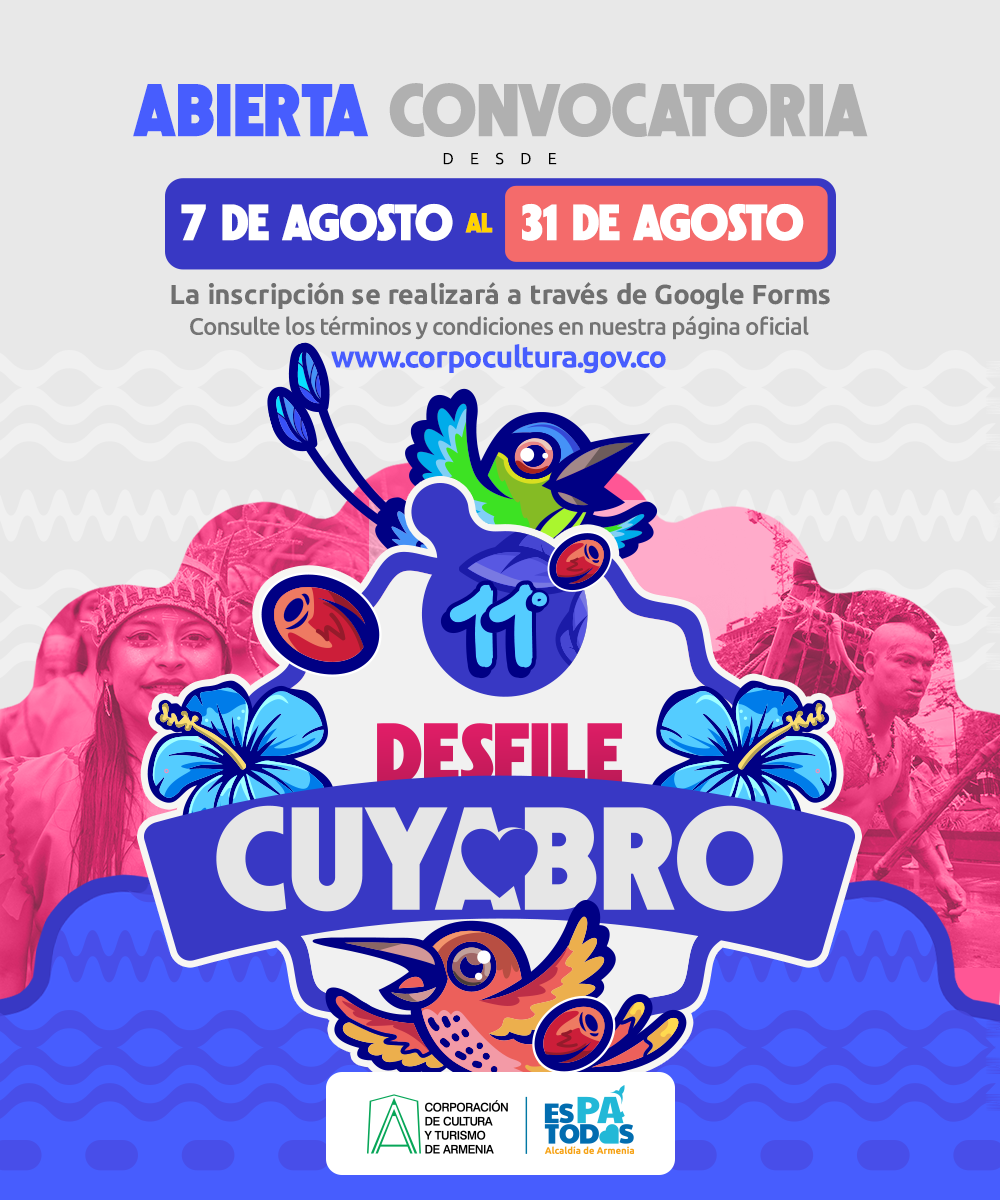 Afiche de Versión XI del Desfile Cuyabro: ¡Inscribe tu comparsa!