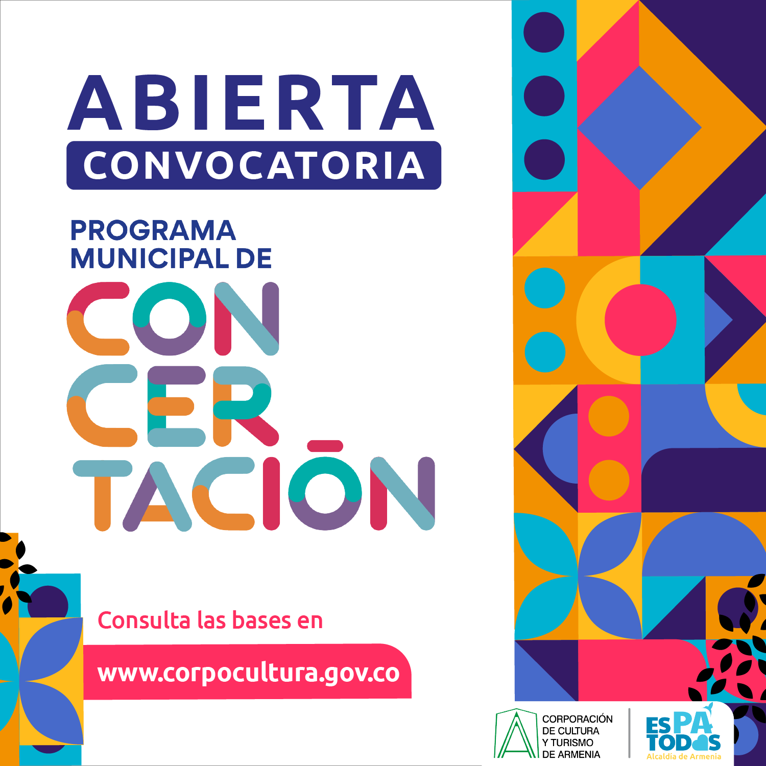 Afiche de Inscribe tu proyecto al Programa Municipal de Concertación: ¡Abrimos convocatoria!