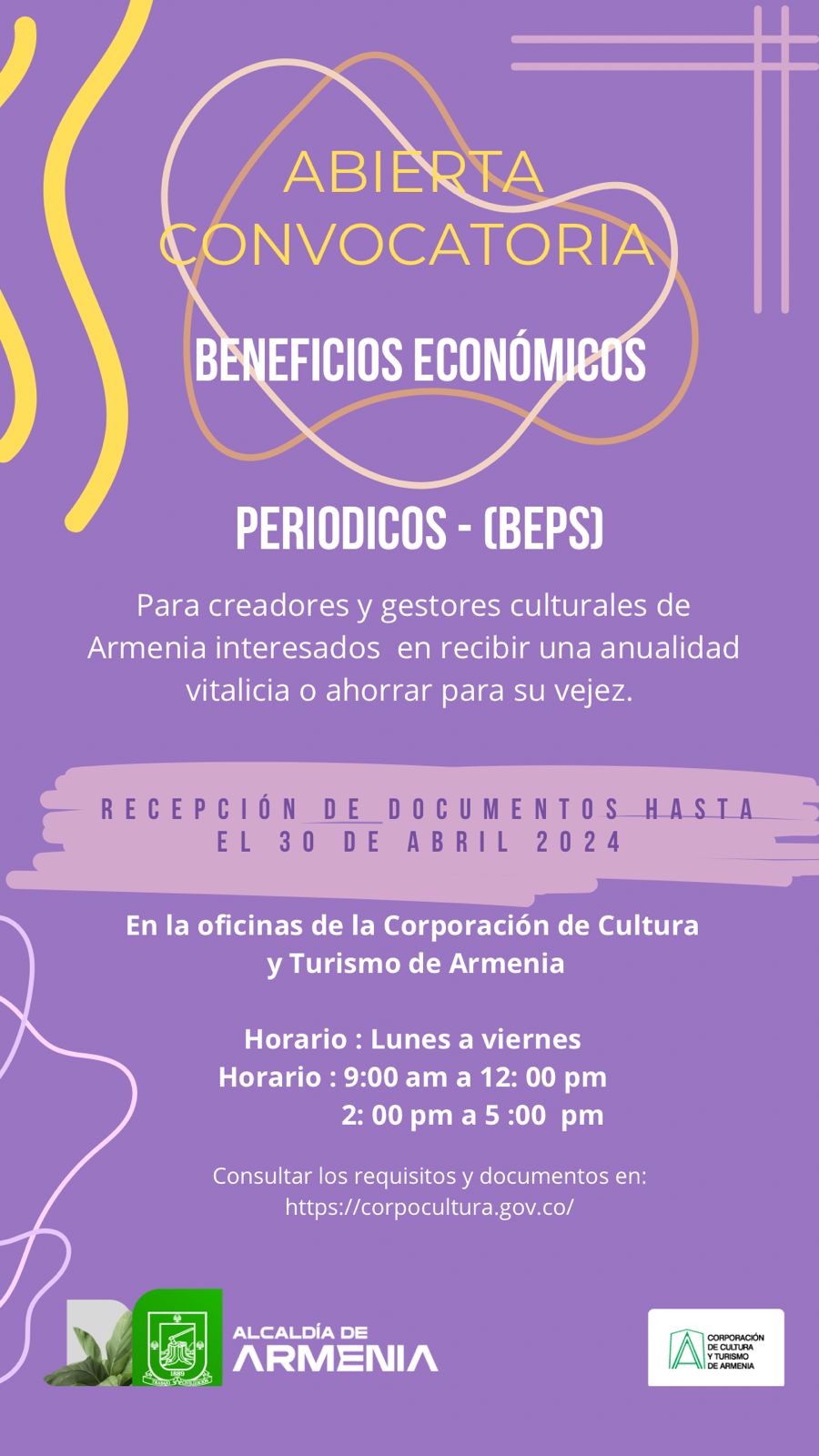 Afiche de El programa de Beneficios Económicos Periódicos – BEPS para creadores y gestores culturales 2024 abre nuevamente convocatorias para este primer semestre del año