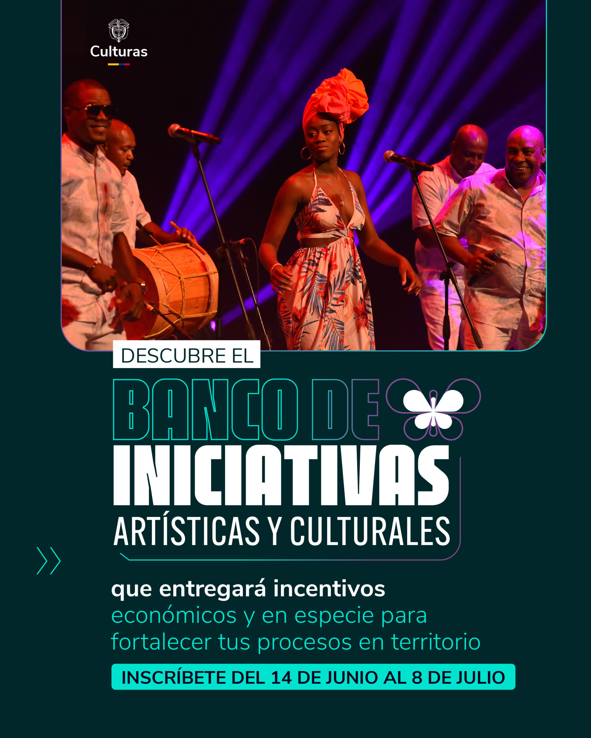 Afiche de El Ministerio de las Culturas ofrece nuevos incentivos a través del Banco de Iniciativas Artísticas y Culturales