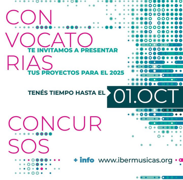 Afiche de Músicos colombianos podrán participar en la convocatoria “Ibermúsicas” para fortalecer y visibilizar sus procesos a nivel internacional.