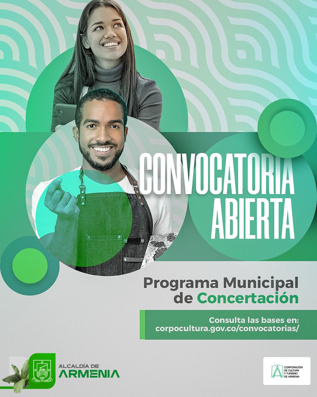 Afiche de Inscribe tu proyecto al Programa Municipal de Concertación 2024: ¡Abrimos convocatoria!