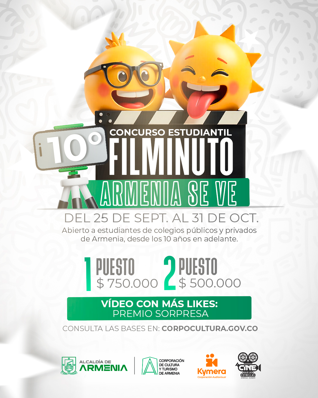 Afiche de 10° CONCURSO ESTUDIANTIL FILMINUTO "ARMENIA SE VE"