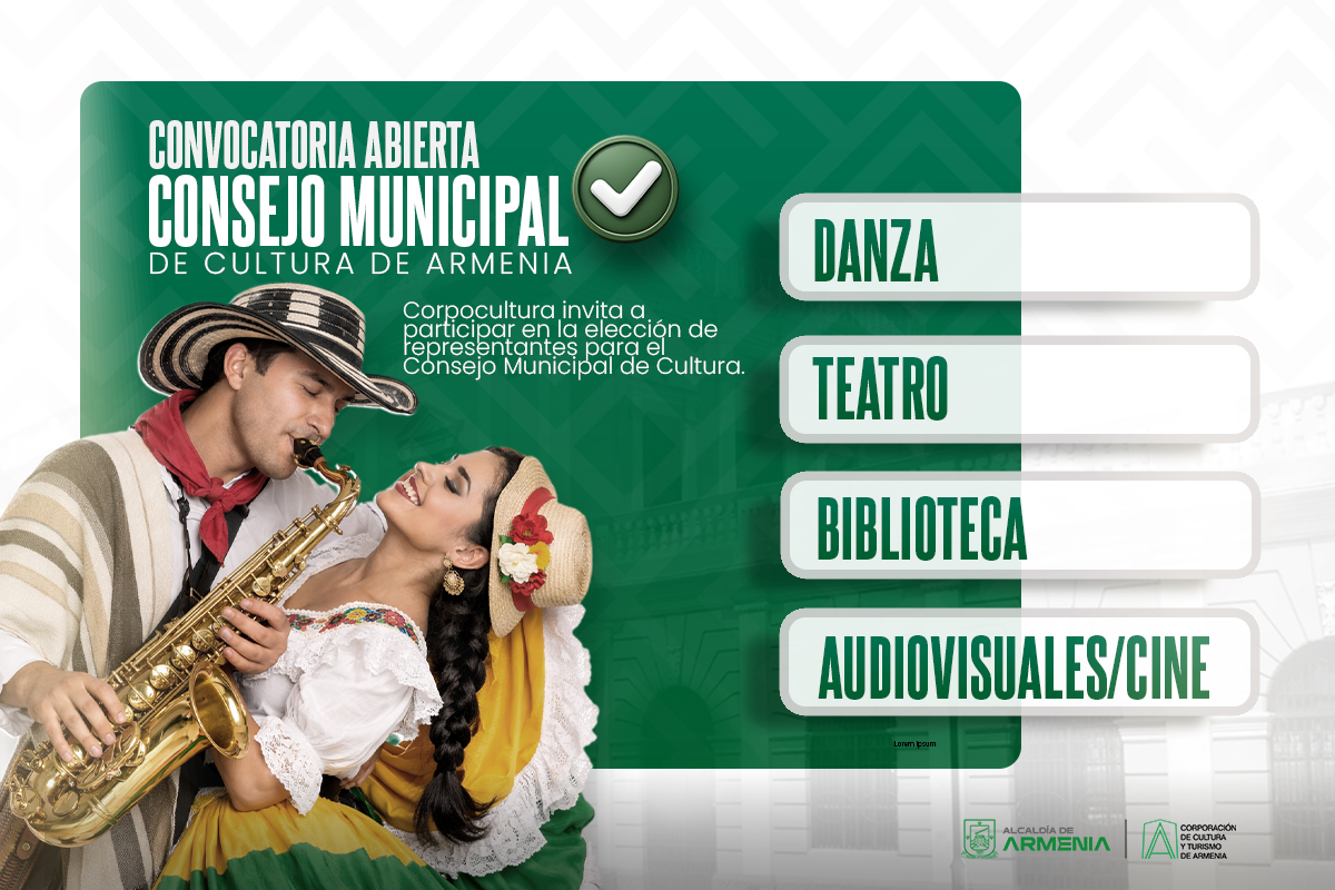 Afiche de Inscripción para candidatos(as) y votantes al Consejo Municipal de Cultura