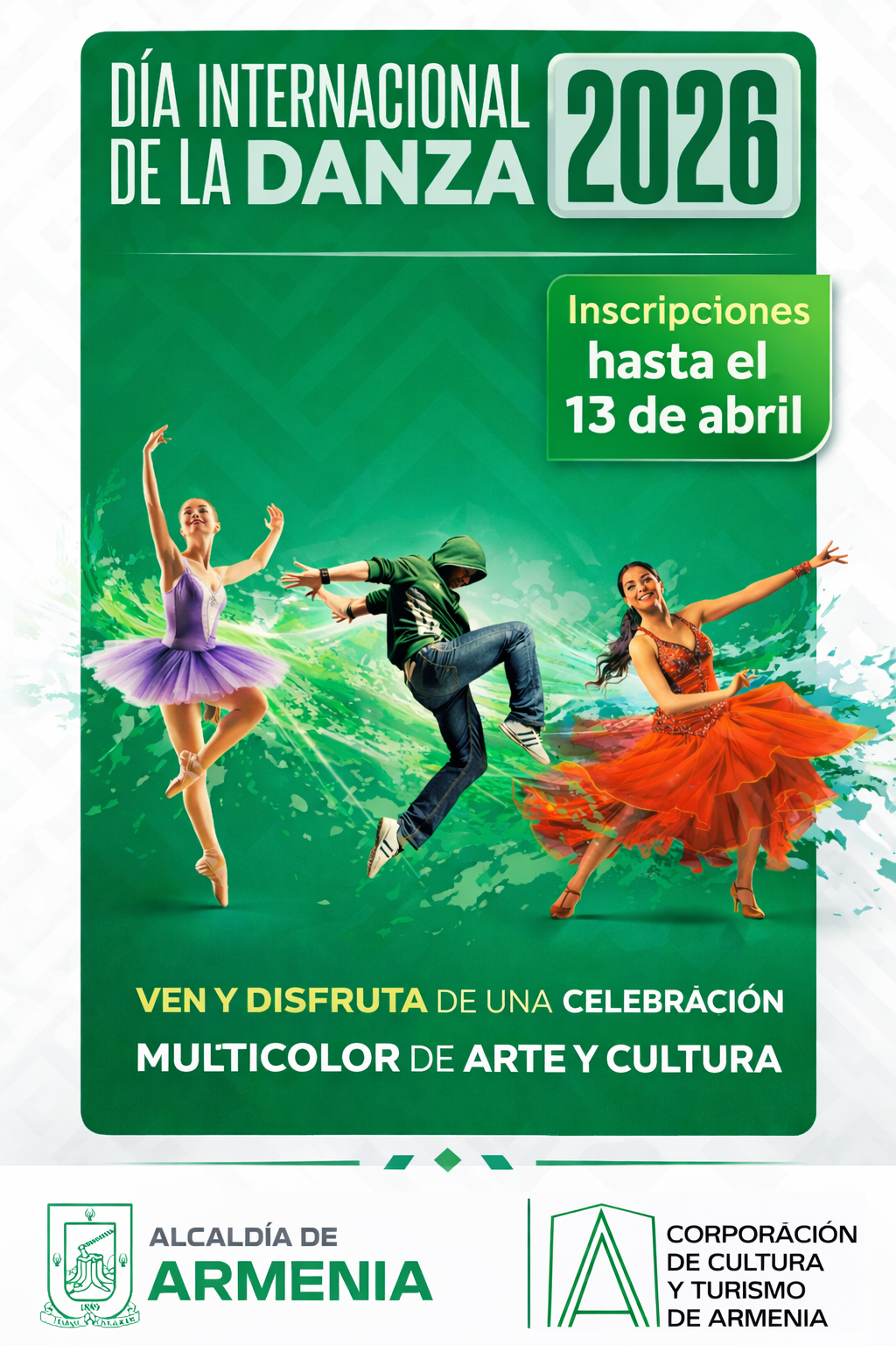 Afiche de ¡PARTICIPA EN EL DÍA INTERNACIONAL DE LA DANZA EN ARMENIA!