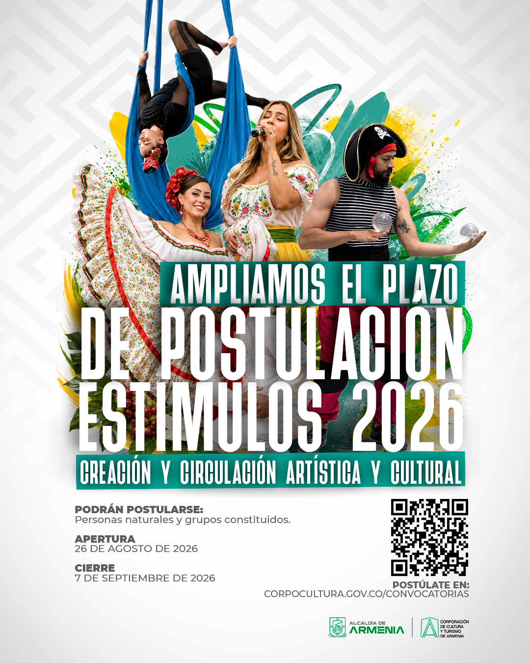 Afiche de Convocatoria del Programa Municipal de Estímulos 2026